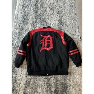 Vtg Men's 6XL Genuine Merchandise By JH Design Reversible Detroit Tigers Jacket